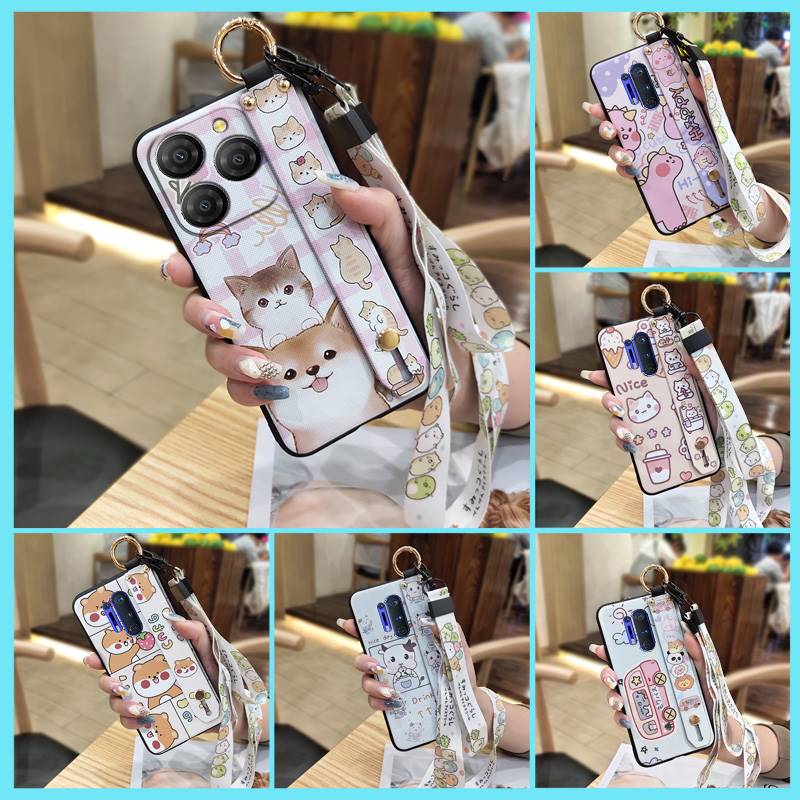 Wristband Silicone Phone Case For Blackview Shark9 5G Back Cover Cute Anti-knock Wrist Strap Lanyard Durable Anti-dust