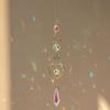 1pcs Hot Crystal Wind Chime Pendant Planet Moon Stars Chime Rainbow Maker Heart Sun Catcher Holiday