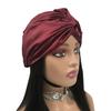 Sexy Women Turban Double Layer Hair Bonnets Silk Custom logo Turbans for Ladies