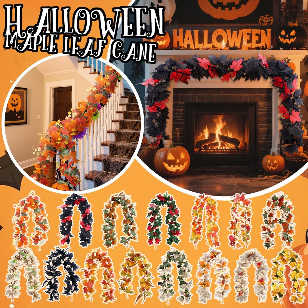 Hanging Decorations, Artificial Maple Leaves And Vines, Halloween Artificial Green Plants, Festival Decorations, Artificial Maple Leaves.