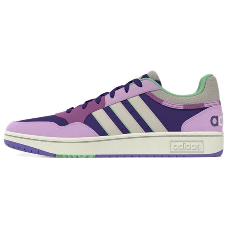Adidas Neo Hoops 3.0 Comfortable Casual Durable Low-Top Skate Shoes Women Sneakers Purple GZ9478