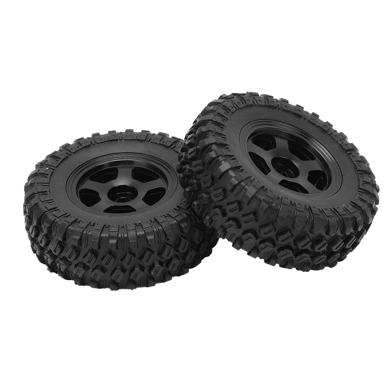 

2pcs Micro Crawler Tires Metal Five Spoke Beadlock Vehicle Wheel for SCX24 90081 1 24 Remote Control Climbing Model Car чорний