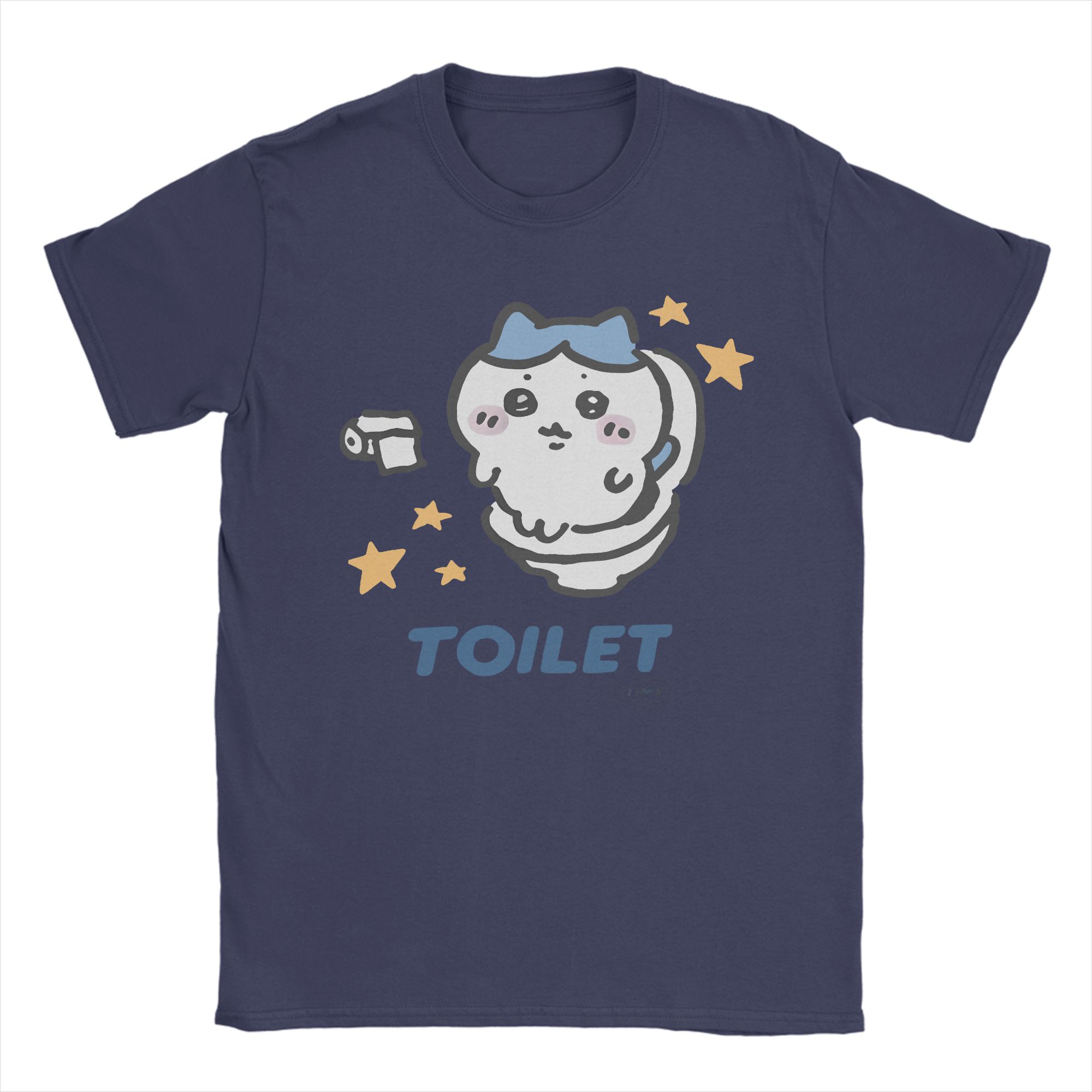 

Chiikawas Toile Time T Shirt for Men Pure Cotton Casual TShirts O Neck Tees Short Sleeve Clothes Gift Idea 2XL