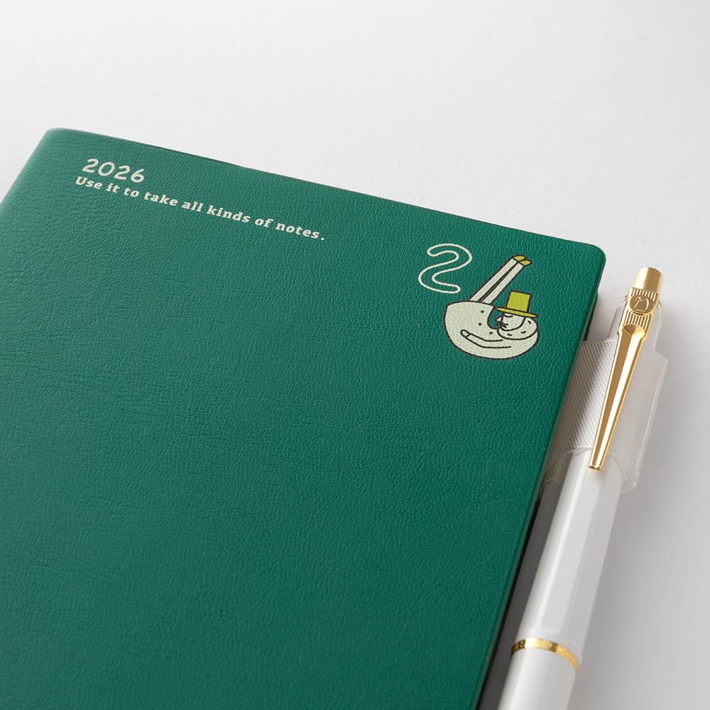 Midori Pocket Diary, 2026, A6, Weekly, Limited Edition, with Bookmark, Old Man Design, 22371006 (Starts January 2026)