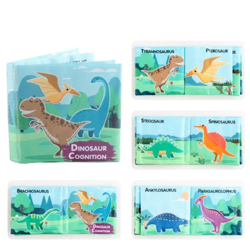 

Fabric Soft Babys Cloth Book Developing Emotional Visual Skills Intellectual Dinosaur