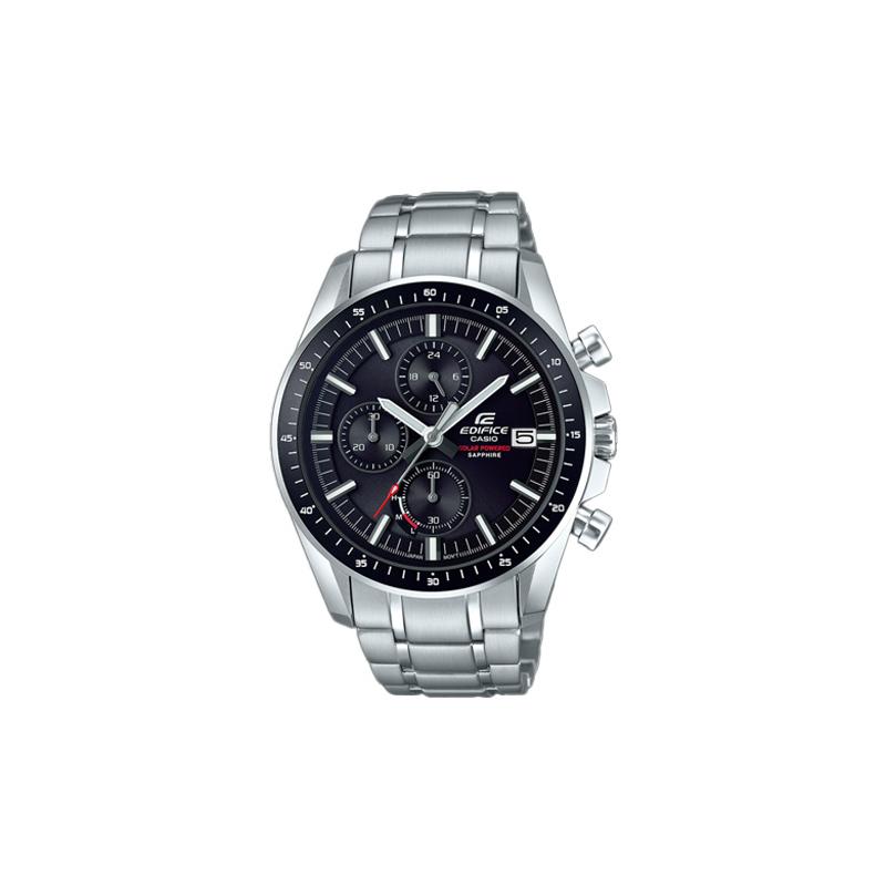 

Casio EDIFICE series solar powered watch quartz movement stainless steel strap Japanese and Korean watch men s watch black dial EFB-580SBD-1AVUPR чёрный
