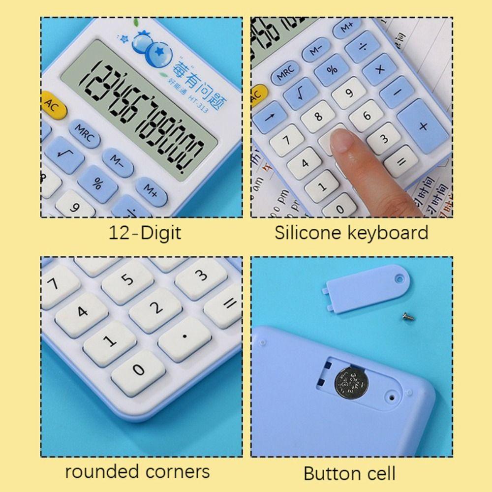 12-Digit Minimalist Mini Calculator Large LCD Display Electronic Calculator  Home