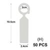 Tall White Tee Tags for Garden Plants Potted Waterproof Anti-UV T Labels Greenhouse Flower Vegetables Herb Markers Sign Stakes