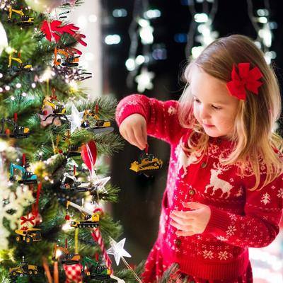 2025 Weihnachts-Countdown-Kalender 24 Tage 2D Acryl Druckgussmaschinen Ornament Countdown-Kalender für Kinder Weihnachtsschmuck