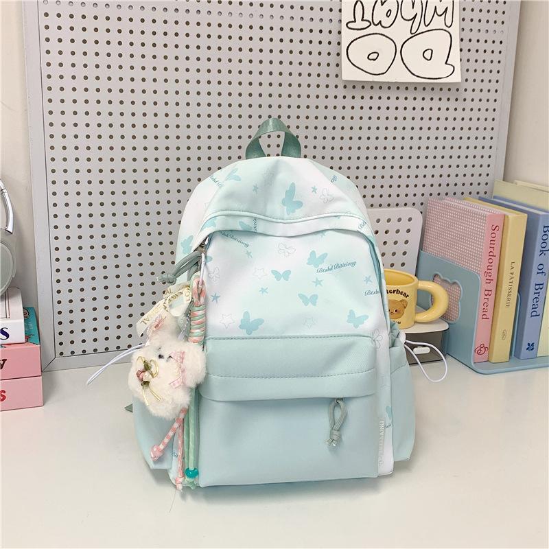 Summer schoolbag female junior high school student Japanese ins large-capacity backpack outdoor lightweight niche computer bag
