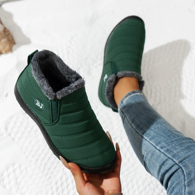 Low-top snow boots waterproof and non-slip thickened warm BJ cotton shoes women's outdoor sports snow boots