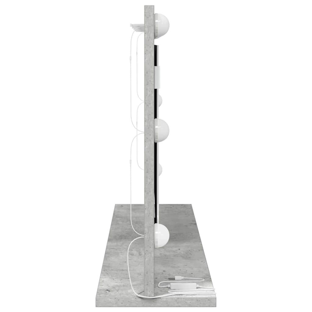 Rectangular Washbasin Mirror Concrete Grey 80 x 45 x 18 cm