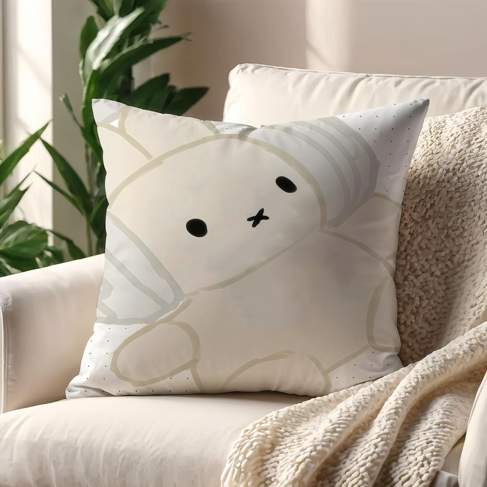 MMiffy Kawaii cushion cover For Pillow Printing Sofa Decoration Home Car Room Coffee Shop Office Nordic Simplicity