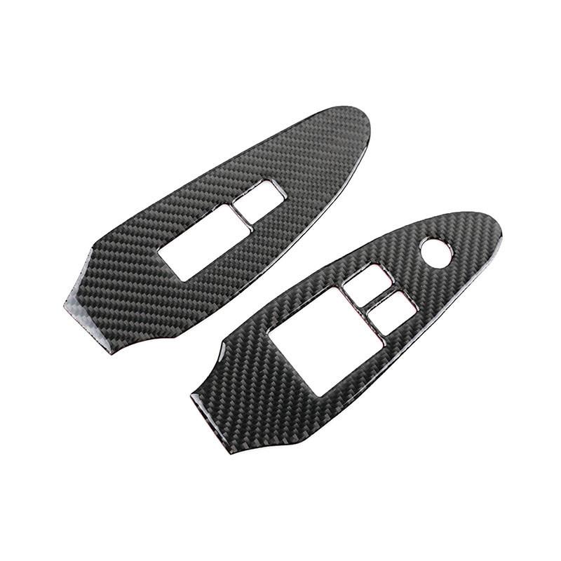 For Nissan 370Z Z34 2009-UP Carbon Fiber Car Interior Door Window Lift Control Switch Button Panel Frame Trim Cover Sticker
