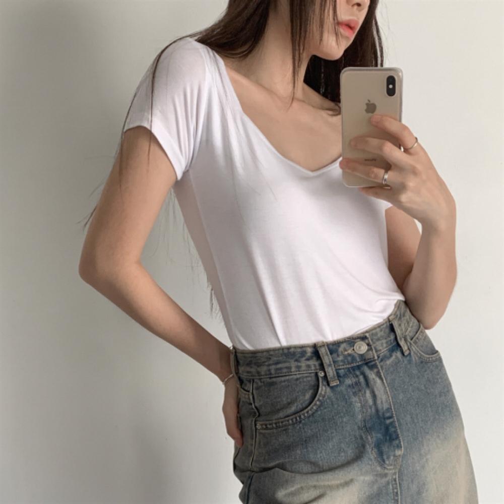 New ArriValS Open Run Women S V Neck ShorT SleeVe Rayon T ShirT colorleSS