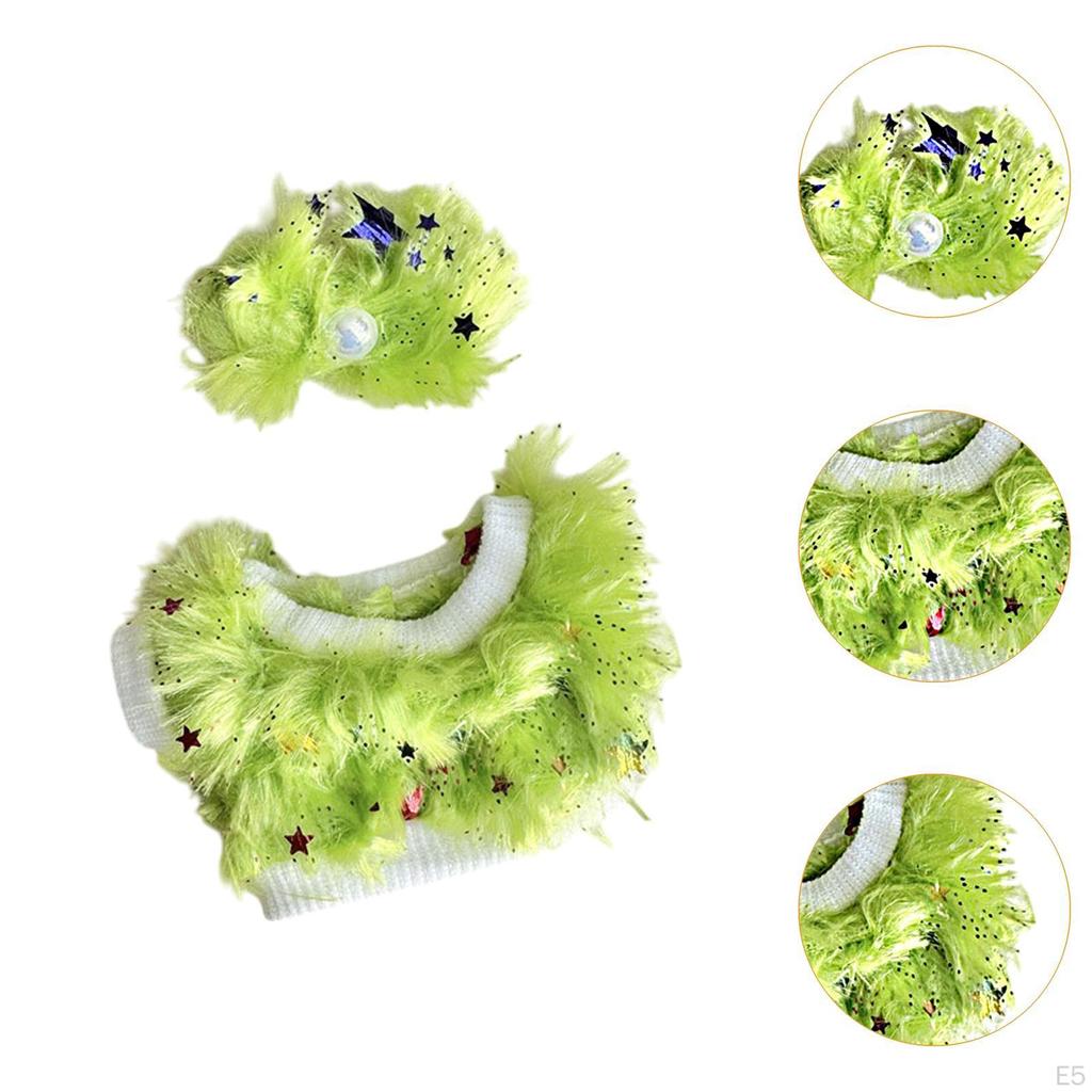 17cm Plush Doll Clothes Outifit Star Sweatshirt with Headdress Dress Up Stuffed Animals
