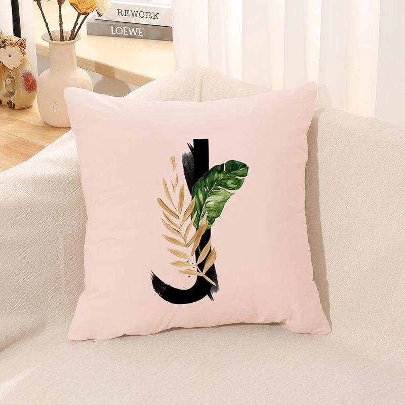 Letter Printed Pillow Case, Living Room Sofa, Office Seat Cushion Cover, Bedroom Dormitory Bedside Home Decoration Pillow Case