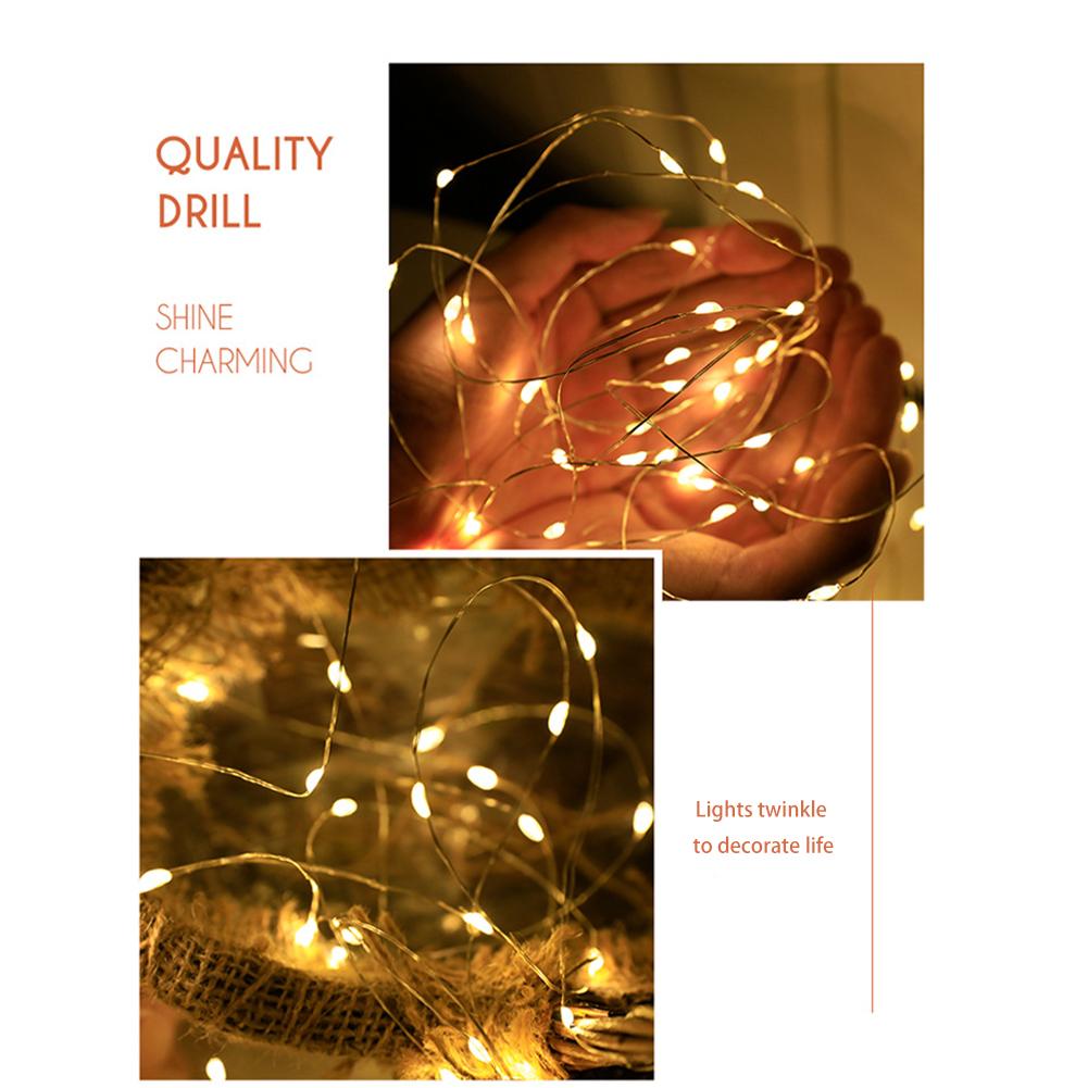 LED Fairy Lights Battery Operated String Lights 6.6FT 20 LEDs Copper Wire Mason Jar Light Waterproof for Indoor Outdoor Decor