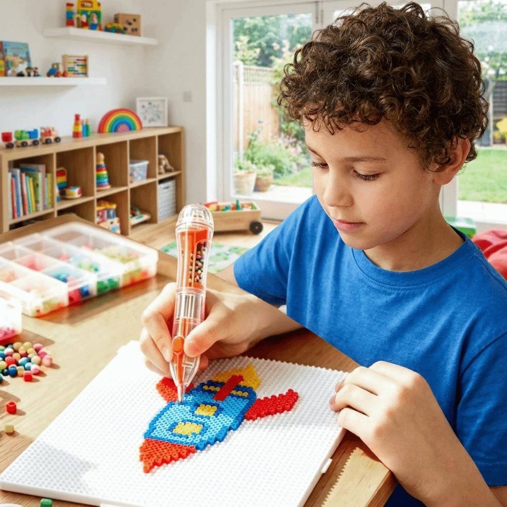 Ergonomiczny uchwyt Dystrybutor koralików pikselowych Precyzyjny długopis do koralików do puzzli pikselowych Długopis do koralików termokurczliwych Koraliki Perler