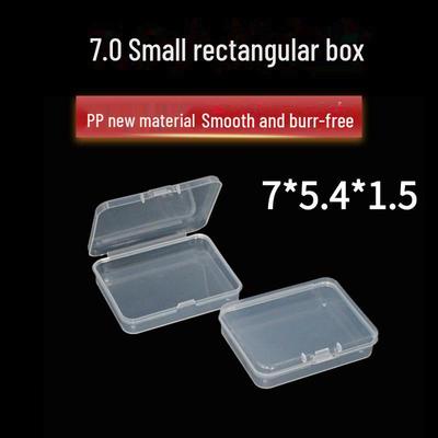 Clear Flip-Top Rectangular PP Plastic Box for Fishing Gear, Puff, Eyelid Stickers, & Eyelashes - Dustproof Storage Solution