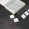 25PCS Set Biological Glass Sample Prepared Basic Animal Plants Insects Tissues Science Specimen Cover Slips Portable