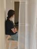 Korean Summer Round Neck Bubble Sleeve Short Jacket for Women
