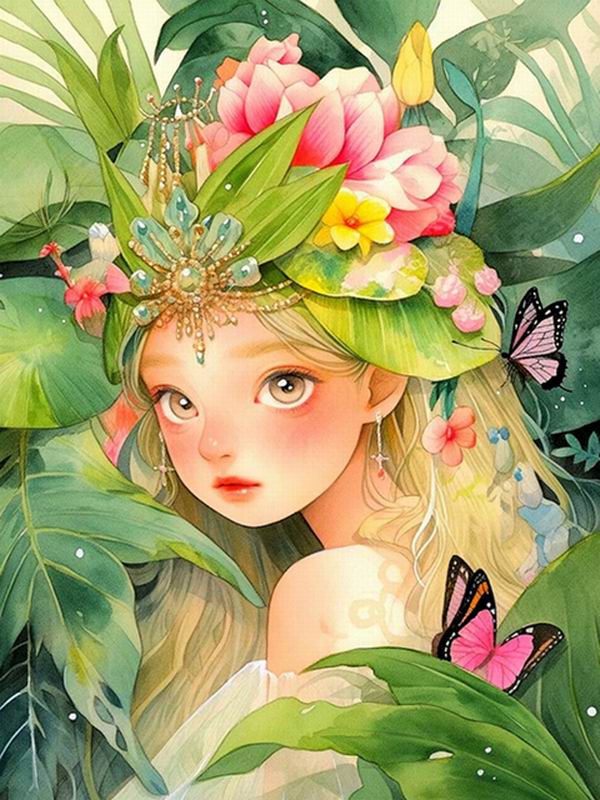 Κινούμενα Σχέδια Κορίτσι Ζωγραφική με Διαμάντια Νέες Αφίξεις DIY Πλήρης Τετράγωνη Στρογγυλή Τρυπάνι Στρας Κέντημα Λουλούδια και Πουλιά Μωσαϊκό Κιτ Σταυροβελονιάς Διακόσμηση Τοίχου