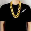 Hip-hop CCB Exaggerated Large Gold Chain Plastic Simulation Gold Necklace Personality Performance Festival Performance Props