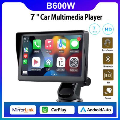 Portable Universal 7 Inch Car Radio Multimedia Video Player Wireless CarPlay Android Auto Touch Screen For BMW VW KIA