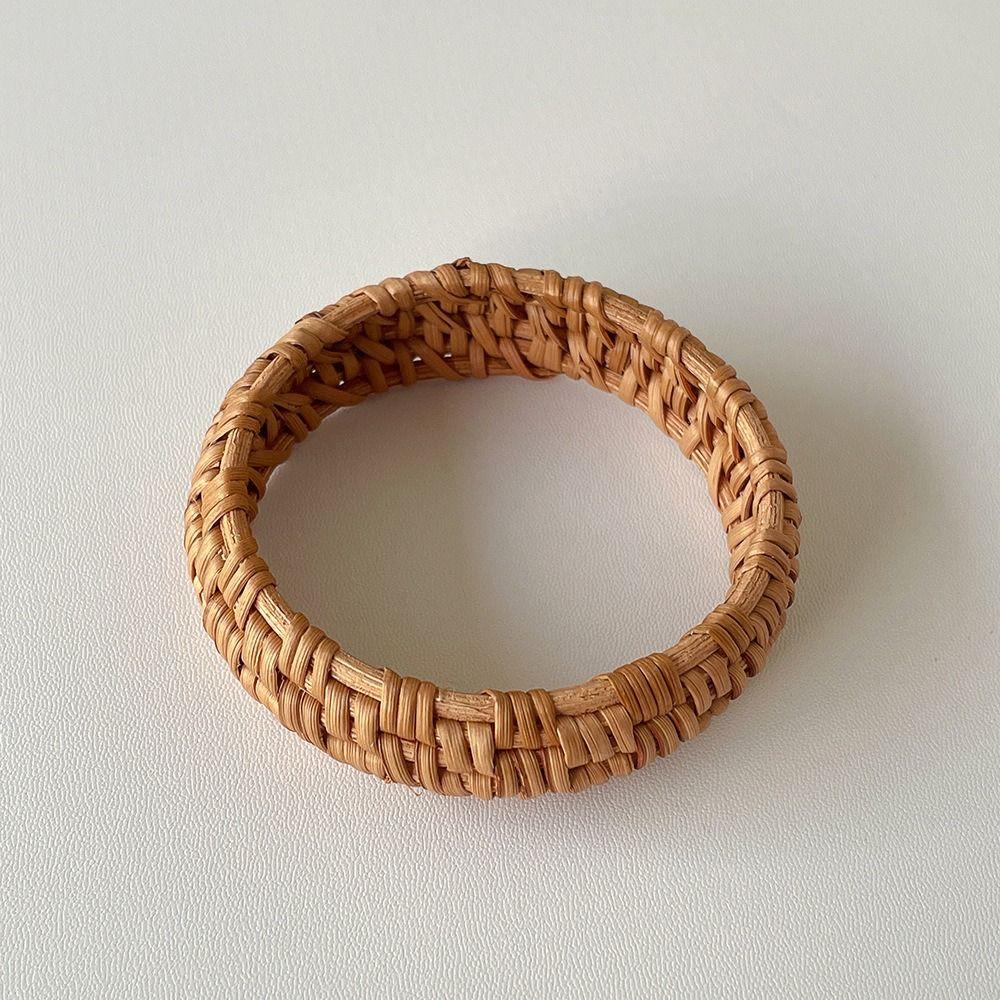 Simple Rattan Woven Bracelet Vintage Bohemian Braided Bracelet Creative Ethnic Style Bangle  Beach