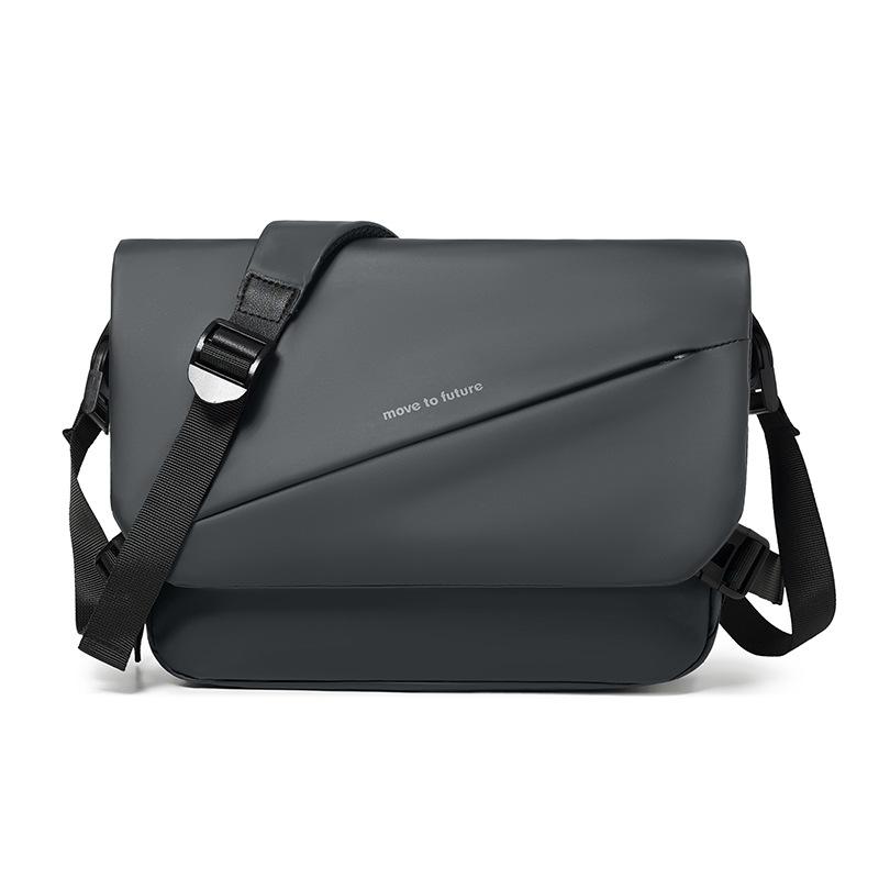 Мужская сумка через плечо, легкая сумка через плечо, дорожная сумка с водоотталкивающим покрытием серый