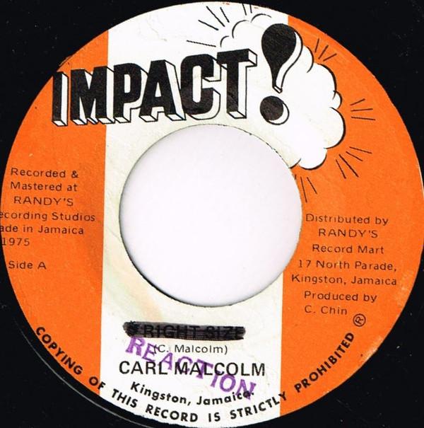 

7inch Record CARL MALCOLM - Reaction NONE Impact! 1975 Jamaica Reggae, Ska & Dub Used