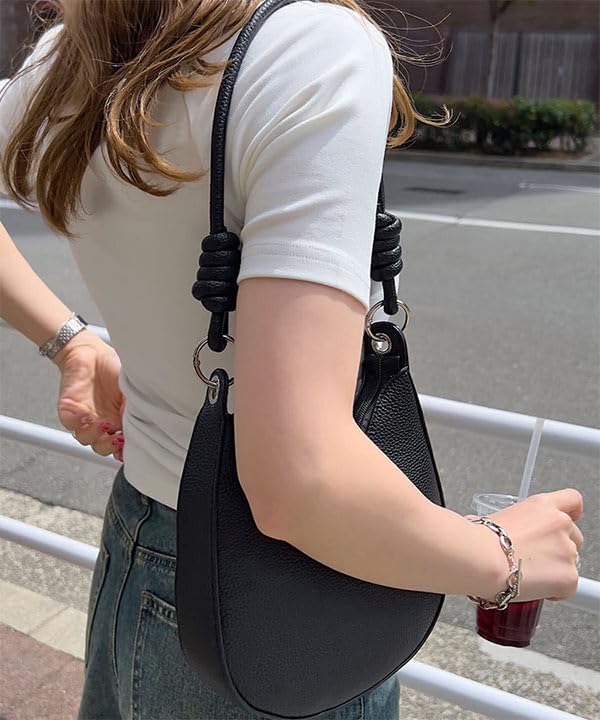 Kobe Lettuce Handle Shoulder Bag with Shoulder Korean Free Green Handbag, Bag, Strap, Style, Women's [B1617], Size,