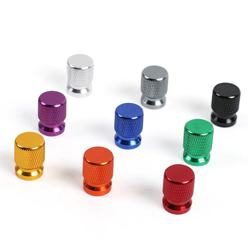 Exquisite Aluminum Knurled 12mm Valve Cap for Cars & Motorcycles