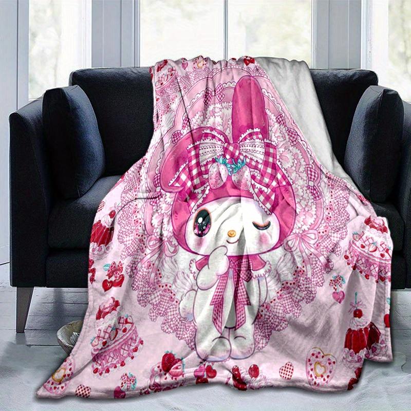 1pc. Cute Pink My Melody Print Blanket - Perfect for Home, Office, Outdoor Use & G 100x150cm