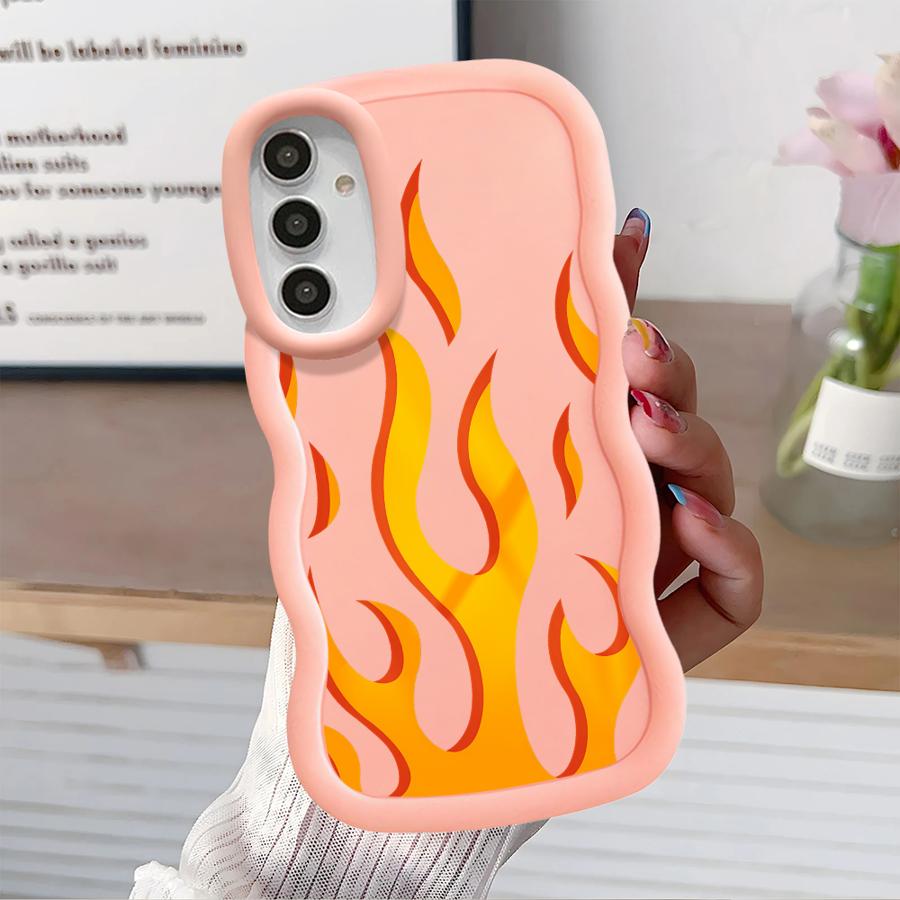 Creative Flame Fire Soft Phone Cover Case for Samsung Galaxy A16 A14 A11 A52 A21s A15 A13 A12 A33 A05 A04 A53 A22 A23 A06 A03