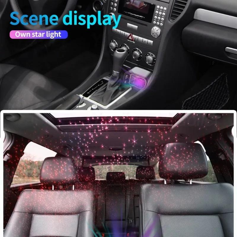 Upgraded 120W PD+USB Quick Charger with 2 Retractable Cable Fast Charging Car Phone Charge W/ Ambient Light 4 In 1 Power Adapter