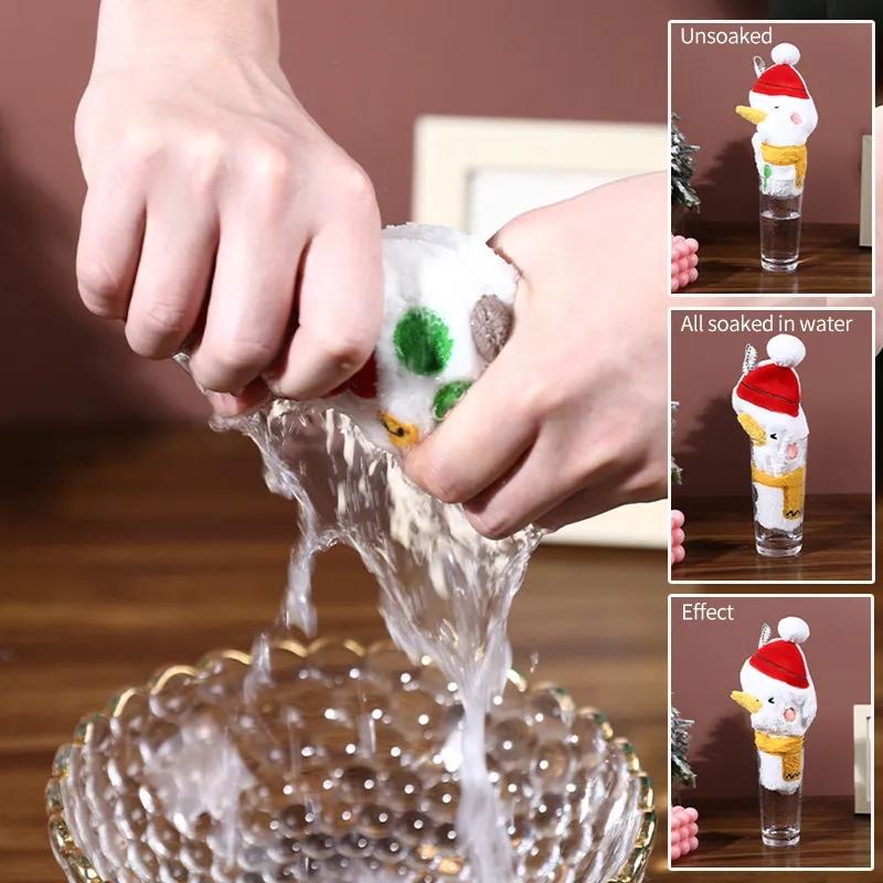 Christmas Hand Towel for Child Super Absorbent Microfiber Kitchen Towel High-efficiency Tableware Cleaning Towel Kitchen Tool