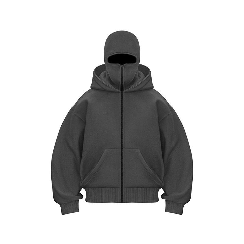 Trendy Unisex Double Hood Zipper Sweatshirt - Perfect for Spring and Autumn