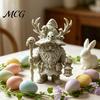 Unique Fantasy Character Ornament Dwarf Wizard Figurine, 3D Printed Mage Statue, Forest Sorcerer Decor Blank for Desk Shelf, Easter Gift Collectors