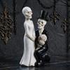 Skeleton Bride And Groom Figurine Gothic Resin Skull Wedding Couple Statue Gothic Desktop Sculpture for Day of The Dead Home Decor