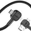 Multi-Function Dual-Input PD Four-In-One Charging Cable USB/Type-C to L-Type Fast Charging Cable Vehicle-Mounted Cable
