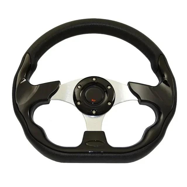 1pcs Universal 13" 320mm Racing Sports Car Steering Wheel with Horn Button Carbon Fiber