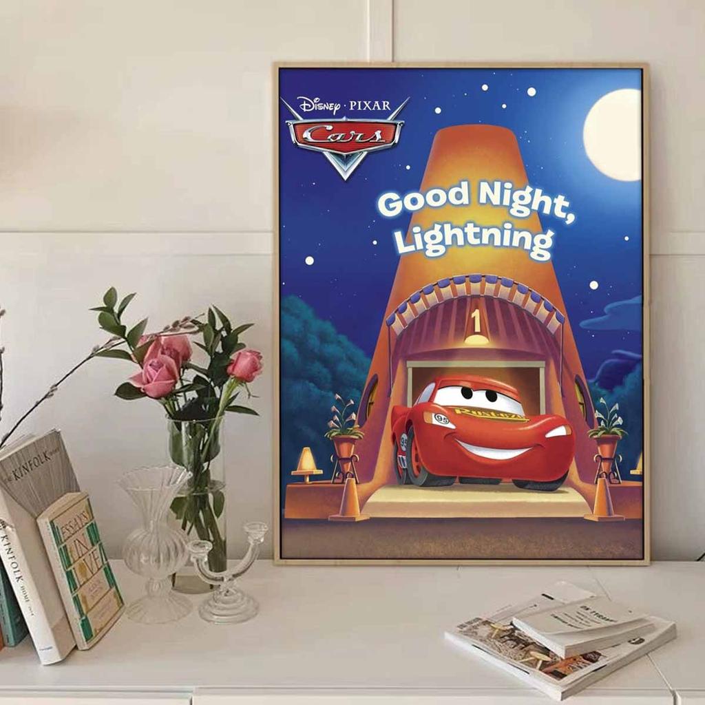 5D Diy Diamond Painting Good Night, Lightning McQueen Full Drill Rhinestones Mosaic Embroidery Handmade Products Home Decor Gift