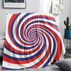 1Pc Illusory Graphics Print Flannel Blanket, High Quality Comfortable for All Seasons, Home Decor, Warmth and Comfort, Perfect for Christmas Gifts W26