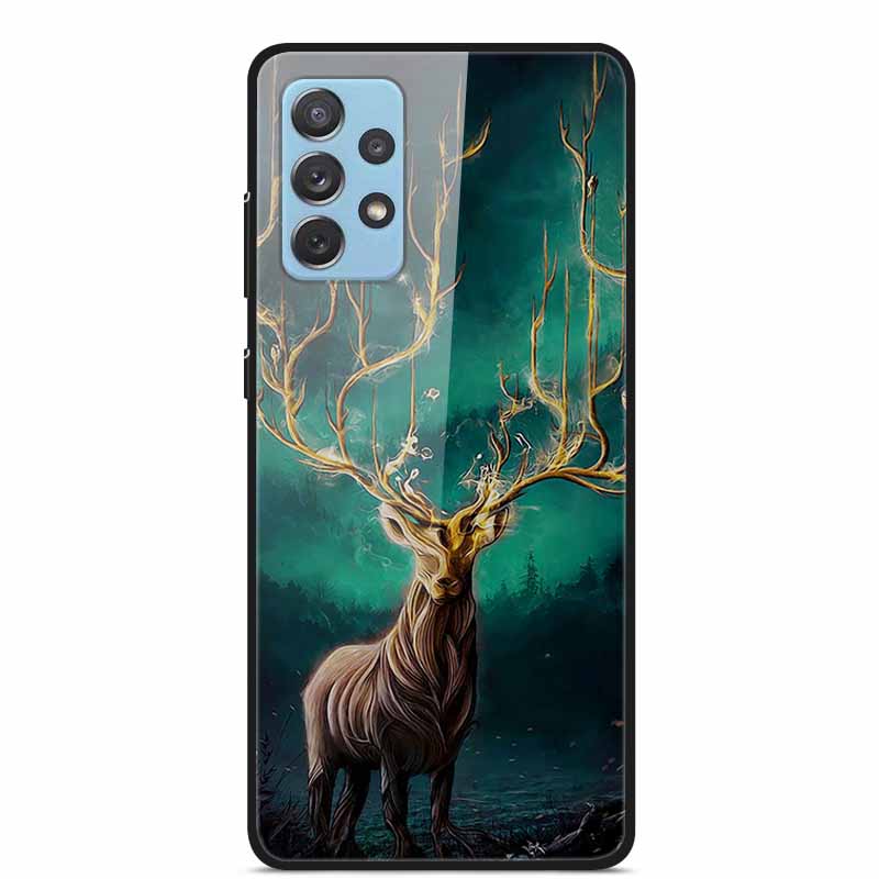 For Samsung A52 5G 4G Cases A52s 5G Tempered Glass Hard Back Cases For Samsung Galaxy A52 5G Phone Covers Funda A 52s 2022 A528B