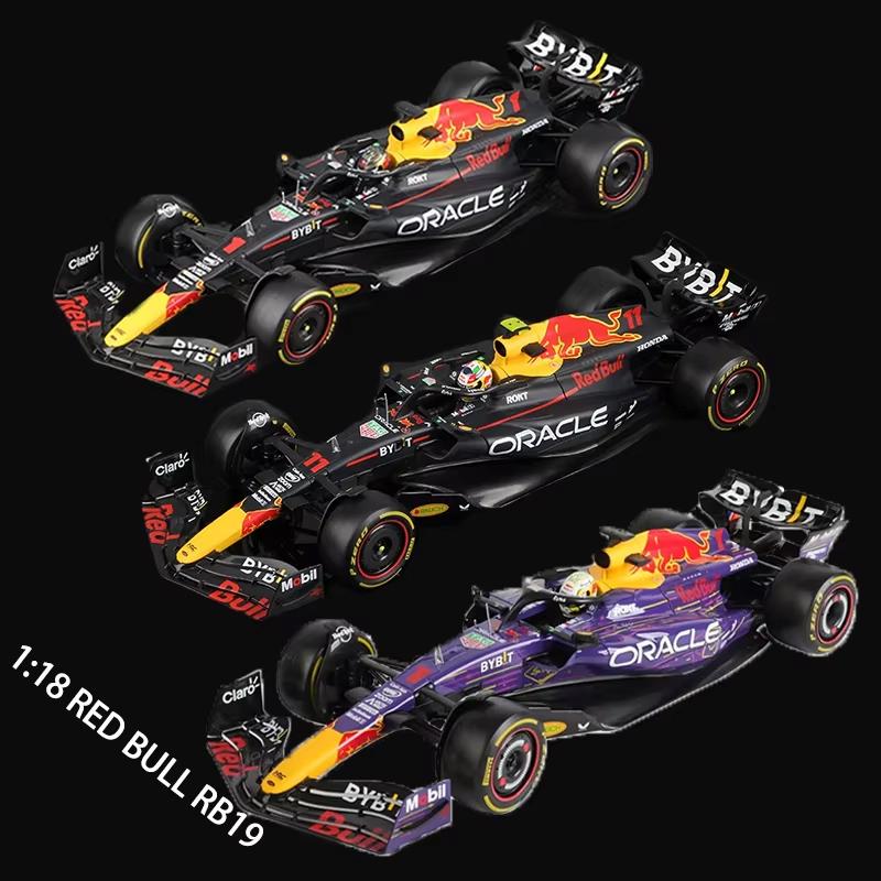 Bburago 1:18 Red Bull RB19 F1 Car Model 2023 Formula Racing Large Size Special Edition #1 Max Verstappen Alloy Diecast Toy