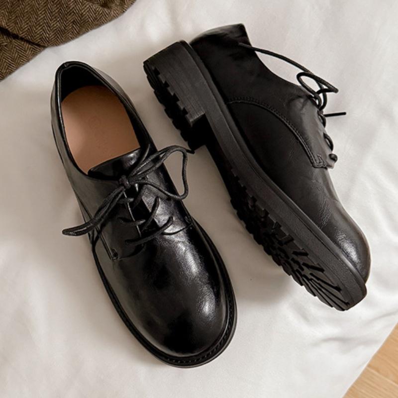 Fashion 2025 New Spring Autumn British Style Leather Women Loafers Mary Jane Retro Buckle Loafers Casual Elegant Soft Ladies Shoes