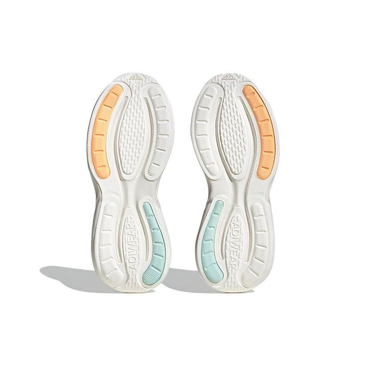 Adidas Alphabounce+ Lace-Up Non-Slip Low-Top Casual Running Shoes Women Sneakers White Orange IF6033