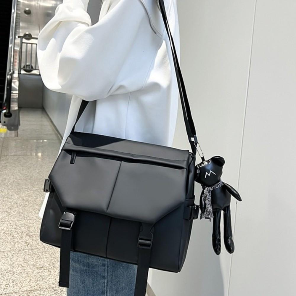 Nylon Crossbody Shoulder Bag Multi-pocket Large Capacity Bag Waterproof Messenger Bag  Cycling Use